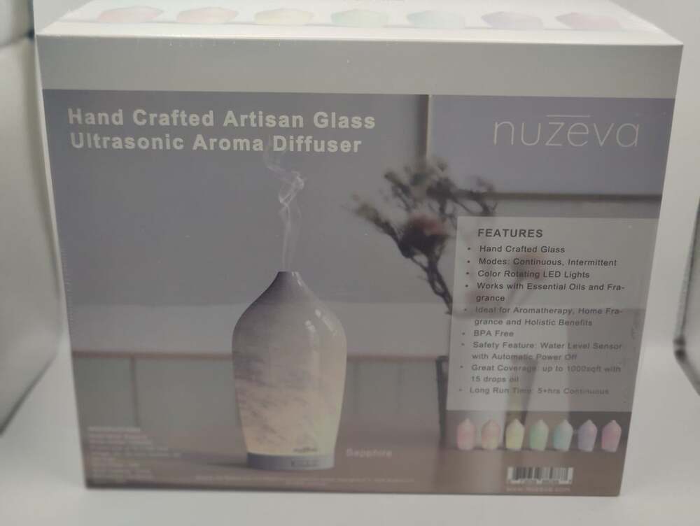 Nuzeva Hand Crafted Artisan Glass Ultrasonic Aroma Diffuser